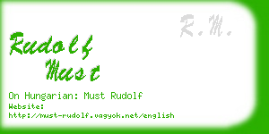 rudolf must business card